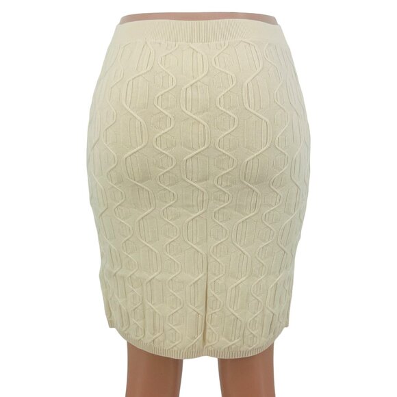 NWT Free People Ivory Cable Knit Mini Skirt L | Soft Grunge Boho Coastal Cowgirl - Picture 7 of 11